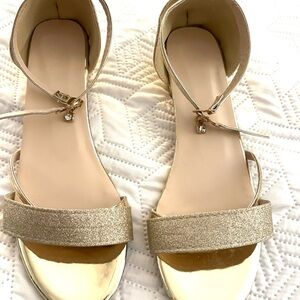 SHEIN Gold Glitter Sandals